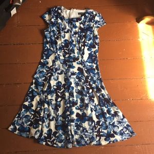 Floral midi dress: brand is “Jessica Howard”